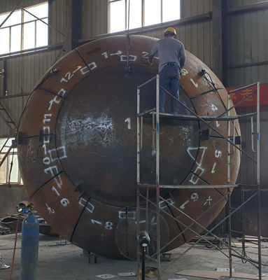 Vaisseau sous pression Tête de réservoir hémisphérique ANSI Extrémité de la plaque 2100 mm de diamètre